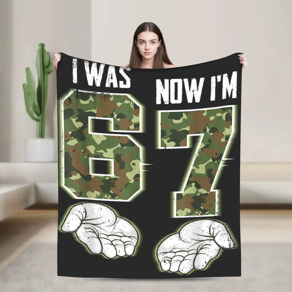 Brainrot Meme Flannel Blanket – Warm Novelty Throw for Bedroom, Sofa & Bed, Multiple Sizes