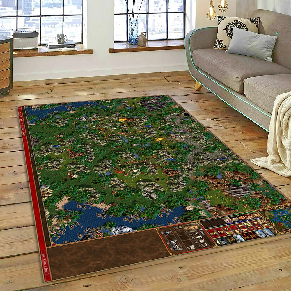 Heroes of Might & Magic Retro Gaming Rug – Non-Slip Floor Mat for Living Room, Bedroom & Sofa, 27 Designs & 9 Sizes