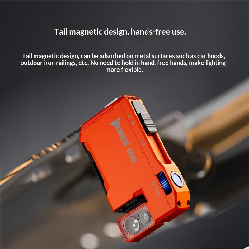 Wuben G5 Rechargeable EDC Pocket Flashlight – 400 Lumens, Dual Light Sources & RGB Light
