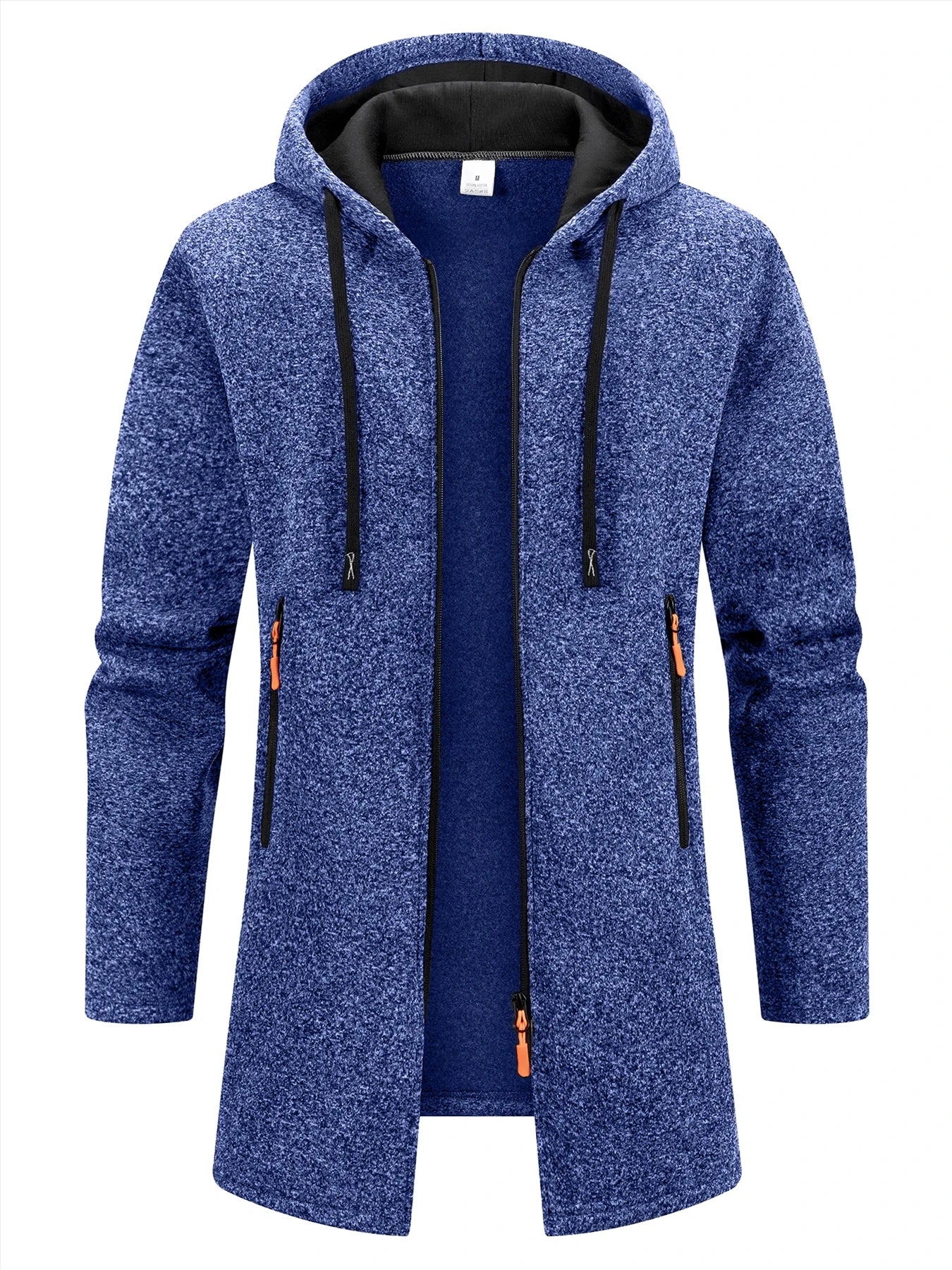 Men's Fleece Zip-Up Hoodie Jacket – Warm Knit Outerwear, S–3XL, 6 Colors