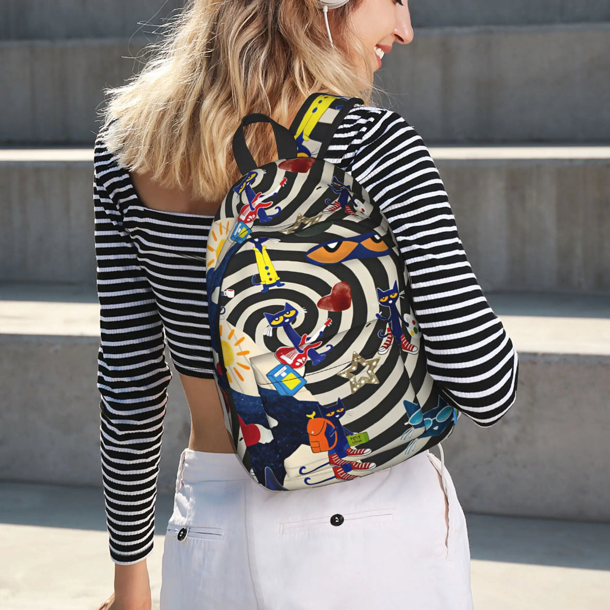 Pete the Cat Backpack – Printed School Rucksack