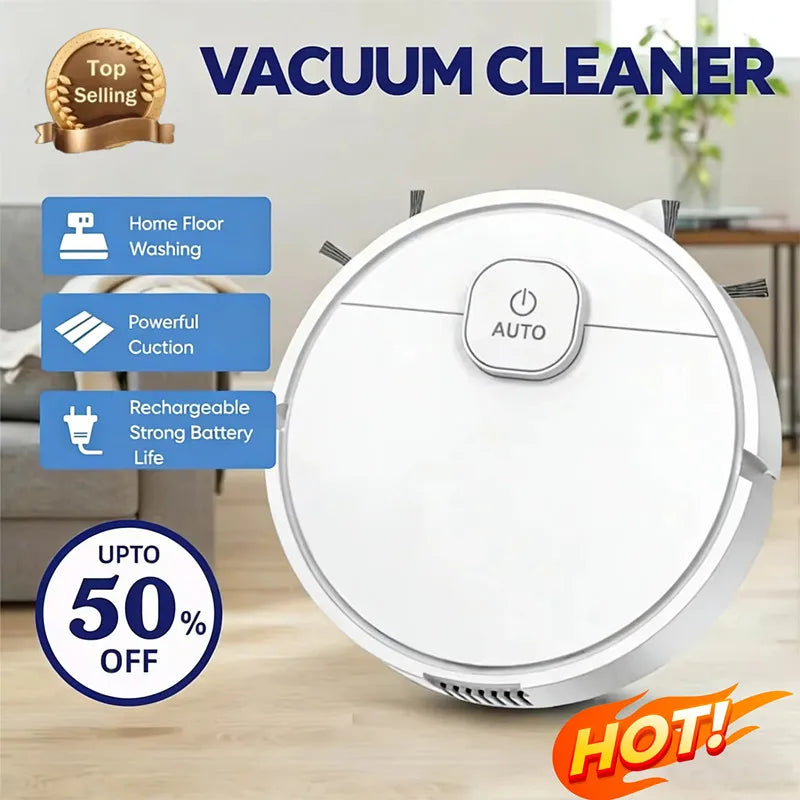 3-in-1 Smart Wireless Robot Vacuum Cleaner — Sweeping, Vacuuming & Floor Washing for Home, Carpet & Pet Hair (2025)