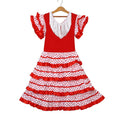 Girls Dress Beautiful Spanish Flamenco Dancer Costume Childrens April Sevilla Performances Dance Outfit