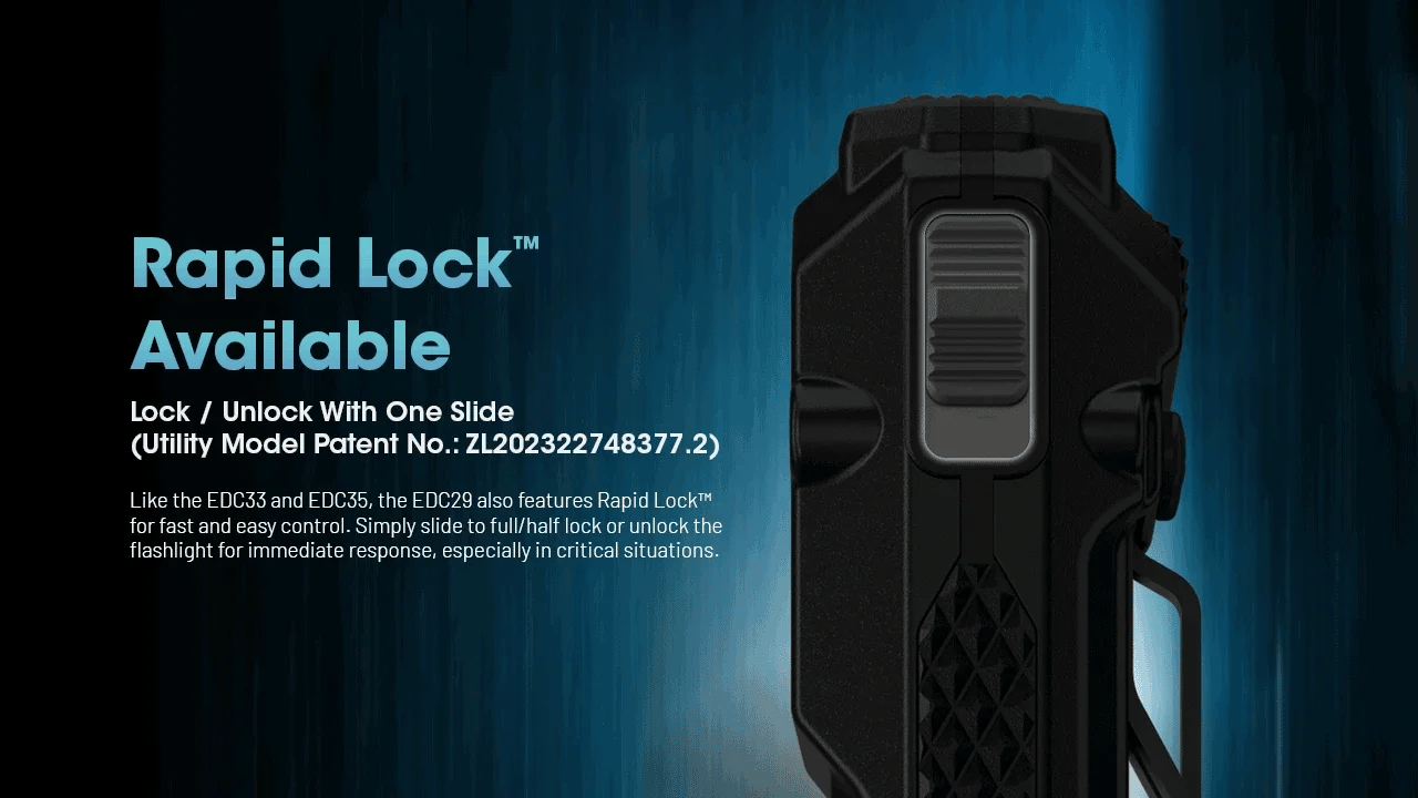 NITECORE EDC29 – 6500 Lumen USB-C Rechargeable EDC Flashlight with OLED Display & 2500mAh Battery