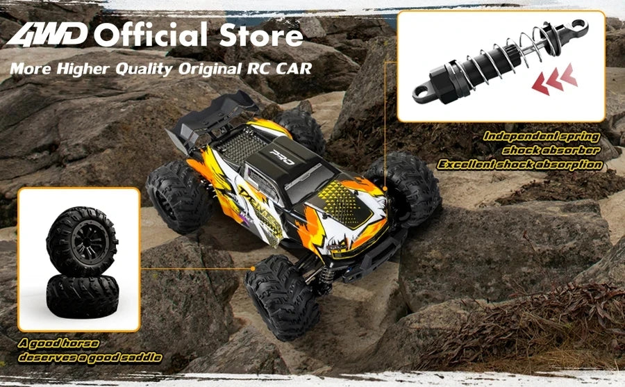 4WD 1:16 Scale High Speed Brushless RC Car – 50 or 80KM/H Off-Road Drift Racing Buggy Truck