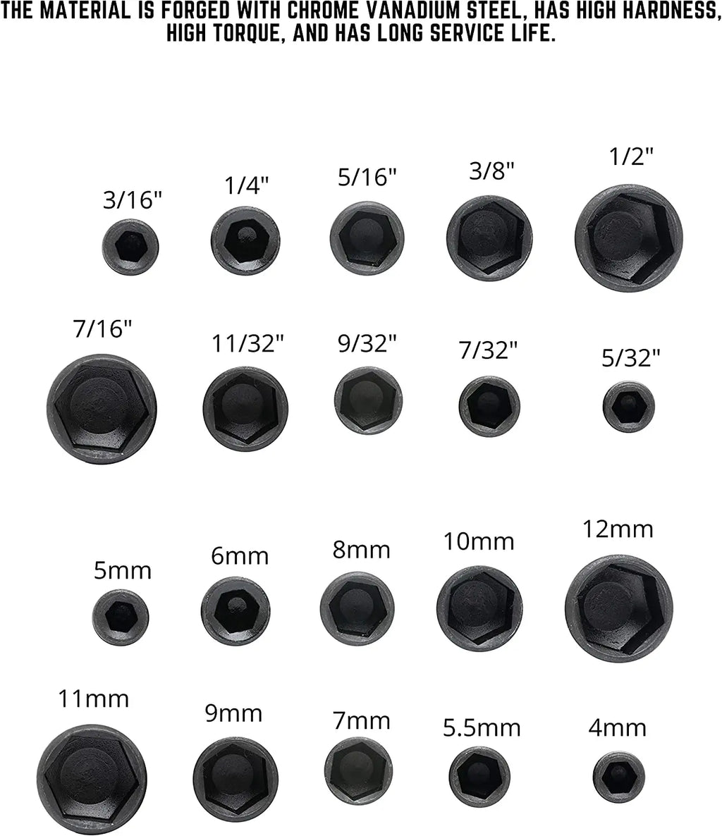 Tighten. Drive. Done. — 9-Piece Hex Socket Nut Driver Set | 5mm–13mm Sleeve Nozzles, Screwdriver Bits & Socket Wrenches