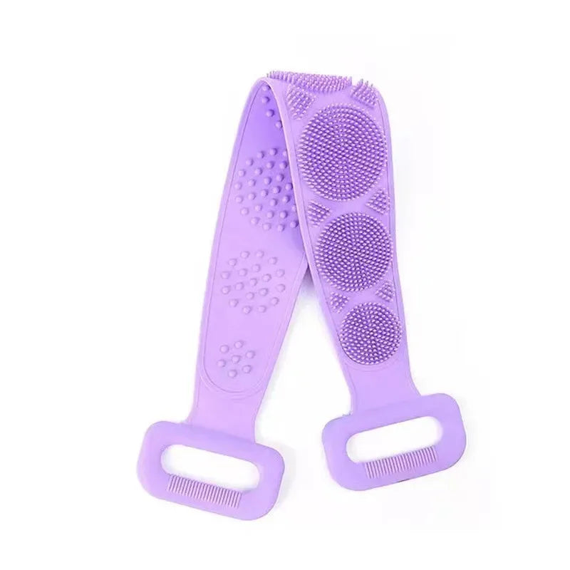 Silicone Back Scrubber Belt – Body Exfoliating Shower Brush & Massage Strap, 60cm