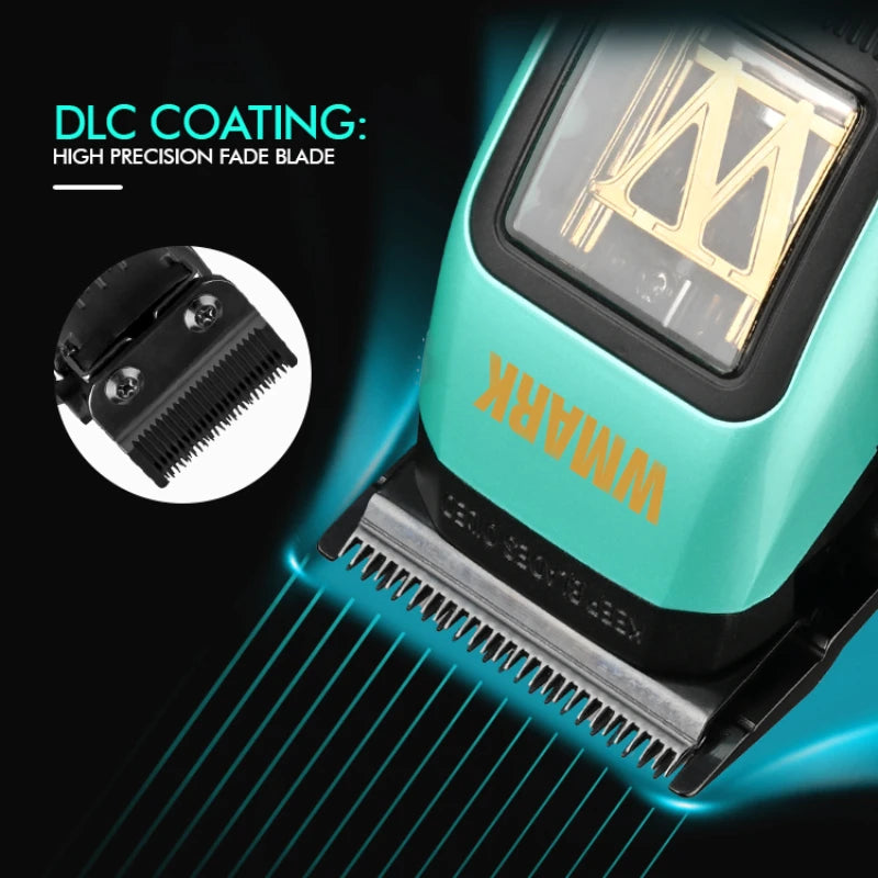 WMARK NG-X1 POLAR Professional Hair Clipper – Vector Motor, 10,000 RPM, DLC Blade, 150-Min
