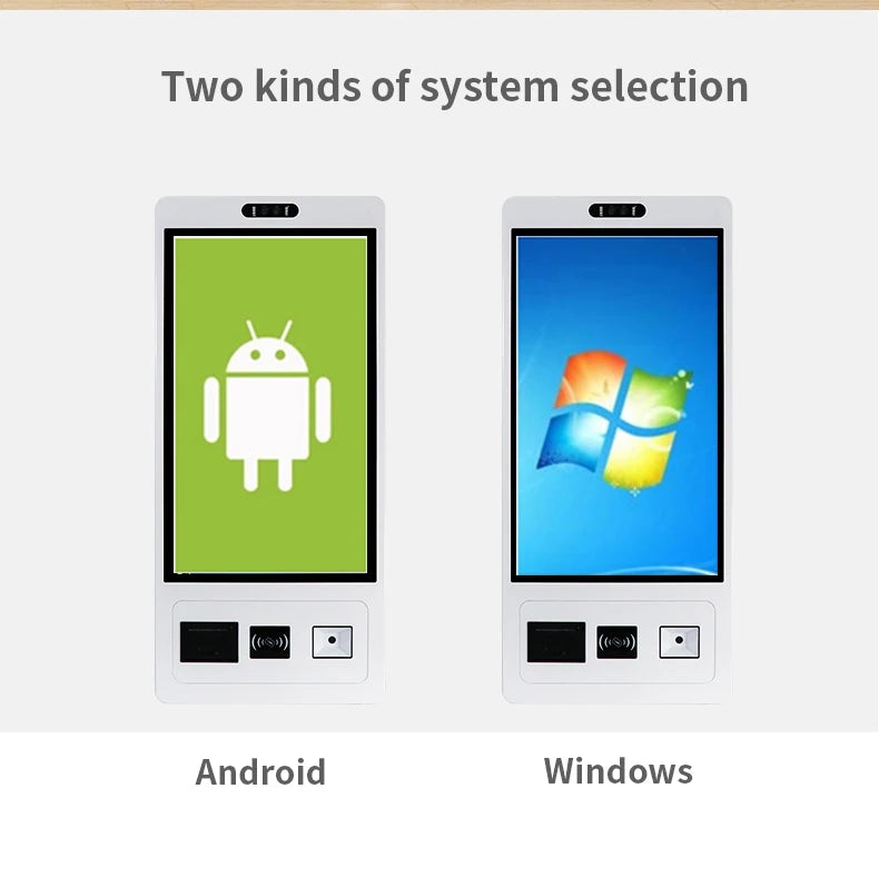 TouchWo Wall Mount Self-Service Kiosk AIO – 15.6"/21.5"/23.8", Android/Win 10/11, Checkout & Ordering