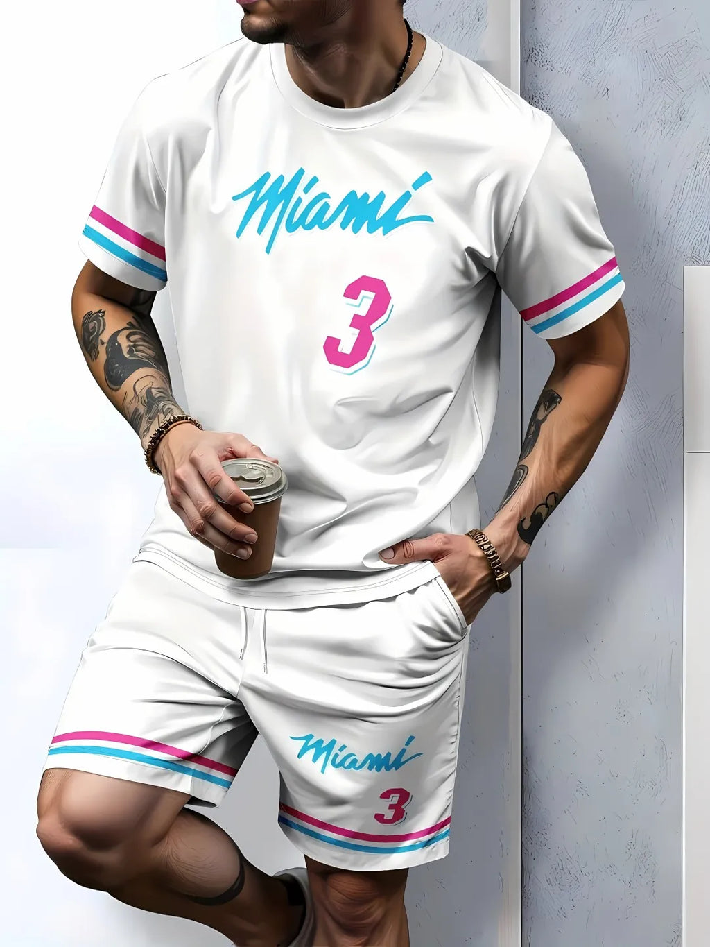 Men's Casual Breathable Short-Sleeve T-Shirt & Shorts Set – Summer Sports Two-Piece