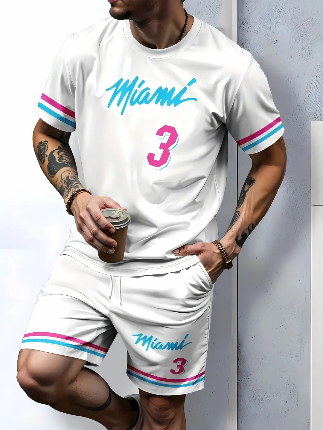 Men's Casual Breathable Short-Sleeve T-Shirt & Shorts Set – Summer Sports Two-Piece
