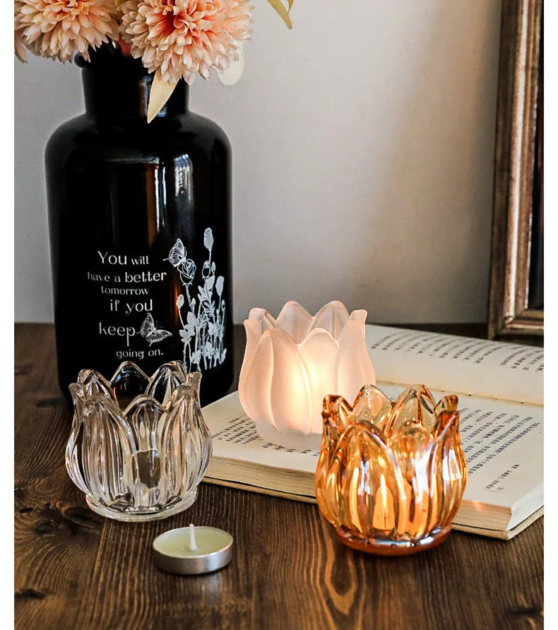 Tulip Glass Aromatherapy Candle Holder