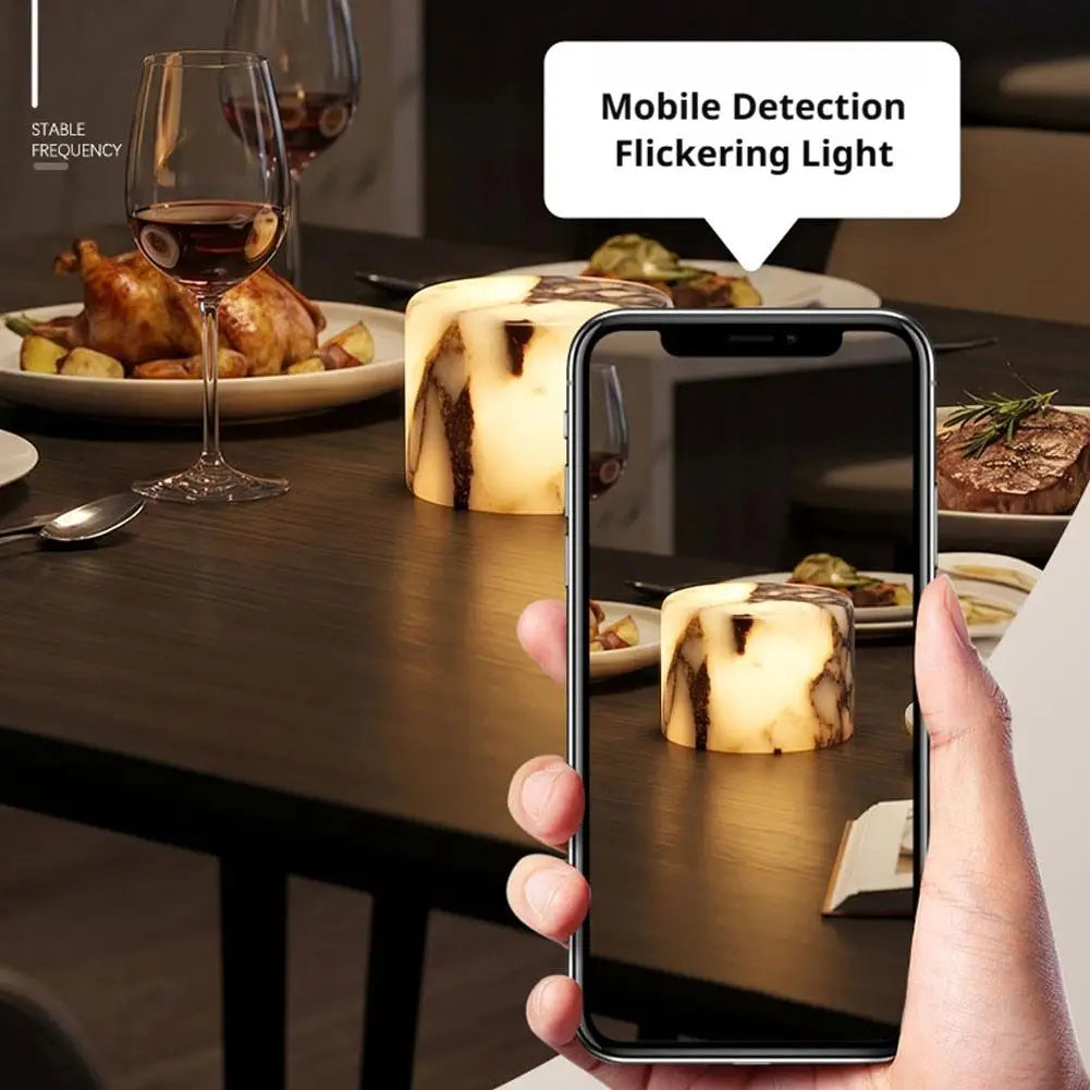 Stone Night Light – Rechargeable Touch-Control Lamp
