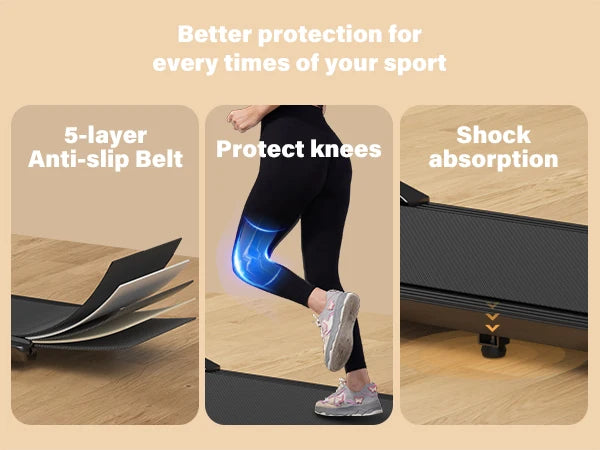 2-in-1 Treadmill & Walking Pad – 300LBS Capacity, 2.5HP, LCD Display, Walking & Running Fitness Machine for Home