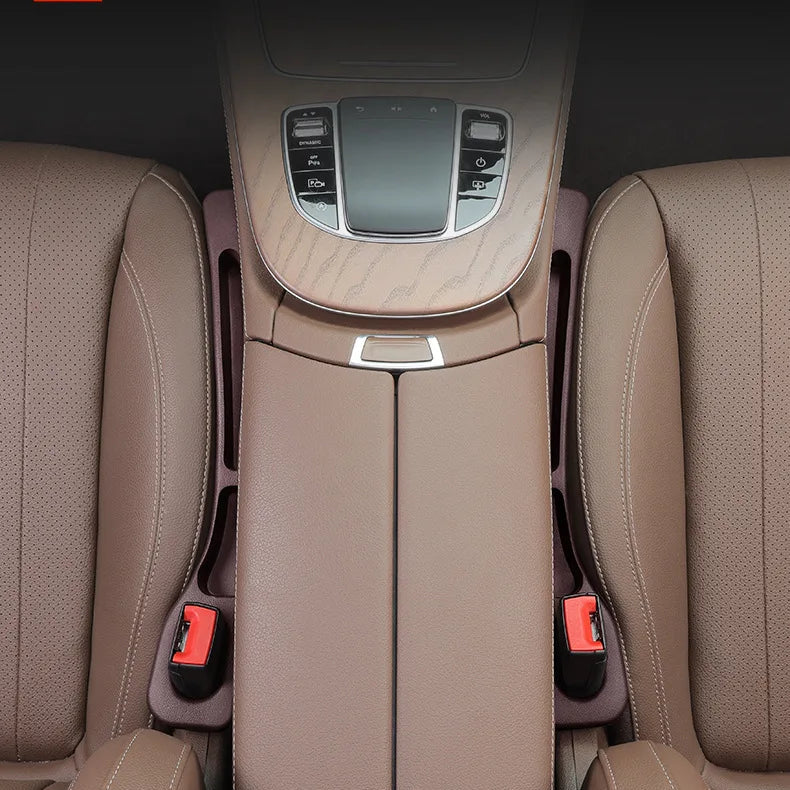 Car seat with a central console in a vehicle interior