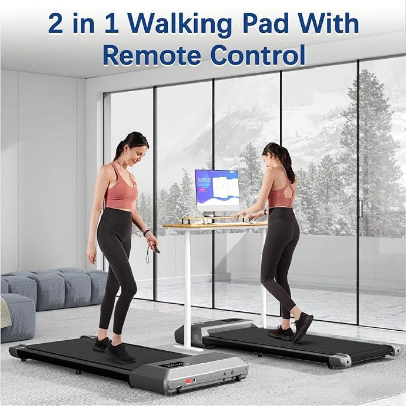 2-in-1 Folding Treadmill & Walking Pad – 300LBS, 2.5HP Motor, LCD Display, Home Walking & Running Machine