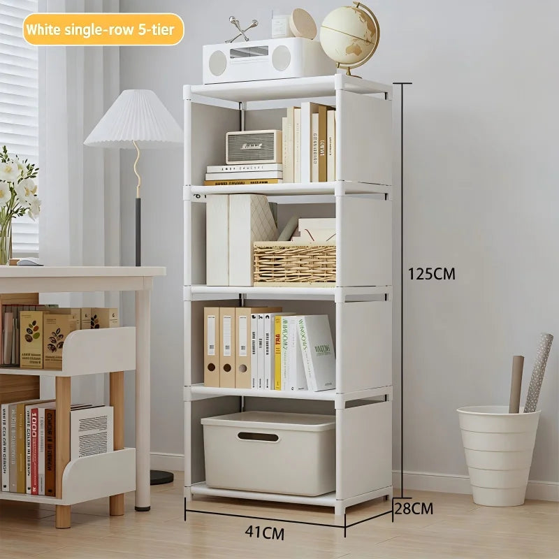Multilayer Bookshelf & Bookcase – Easy Assembly, Storage Shelf for Books, Toys & Sundries, Living Room, Bedroom & Study