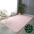 Rainbow Unicorn Glow in the Dark Area Rug – Large Kids Room Carpet with Stars