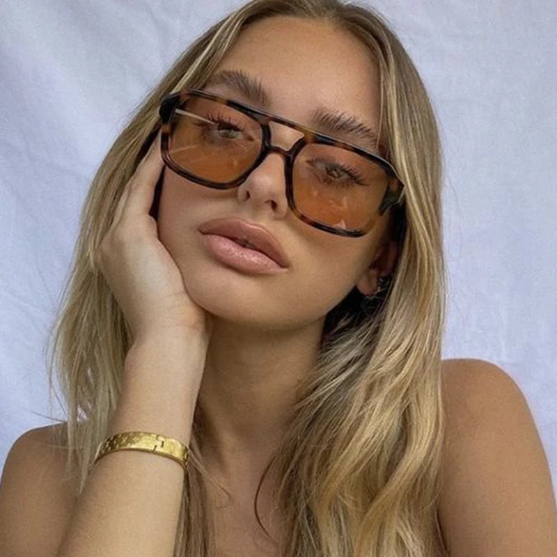 Women's Vintage Square Retro Sunglasses | Candy Colors Mirror Fashion Eyewear