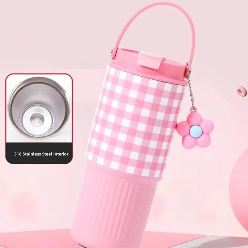 750ml 316 SS Vacuum Thermos Tumbler – Hot & Cold, Leakproof, Car Cup Holder Fit, Gift for Women, 6 Colors