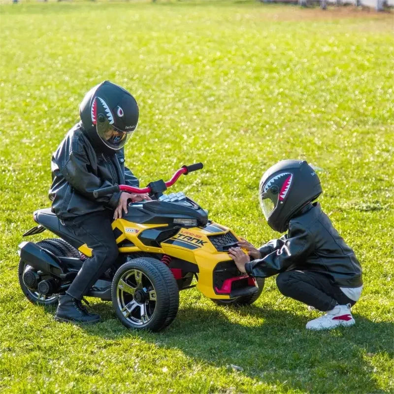 12V Kids Ride-On ATV – Three-Wheel Electric Toy with Lights