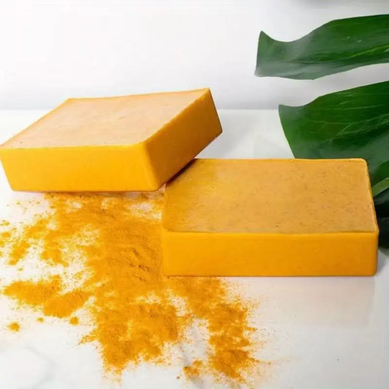 Turmeric, Lemon & Kojic Acid Handmade Cold Soap – Natural Brightening Bar for Face & Hands