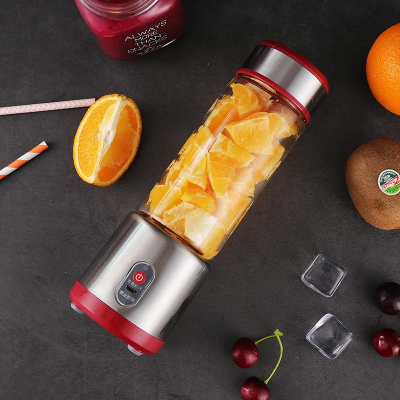 Multifunction Portable USB Rechargeable Blender – Electric Fruit Mixer, Orange Juicer & Milkshake Maker