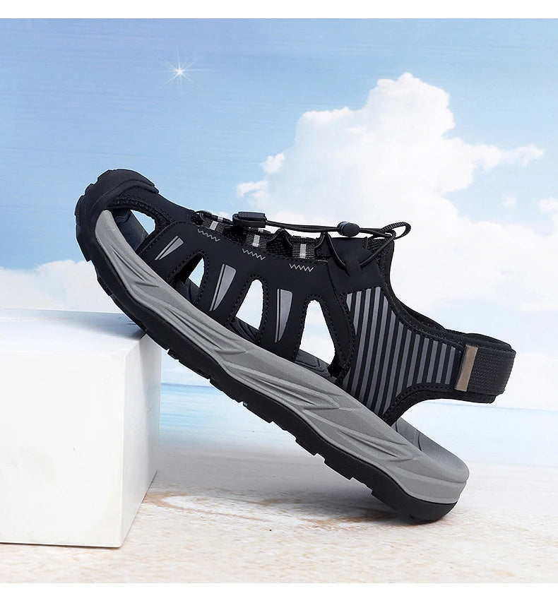 Men's Handmade Breathable Beach Sandals – Lightweight Soft Sole Outdoor Sandals