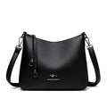 VANDERWAH Genuine Cow Leather Letter Sequin Crossbody Tote – Luxury Designer Shoulder Bag for Women