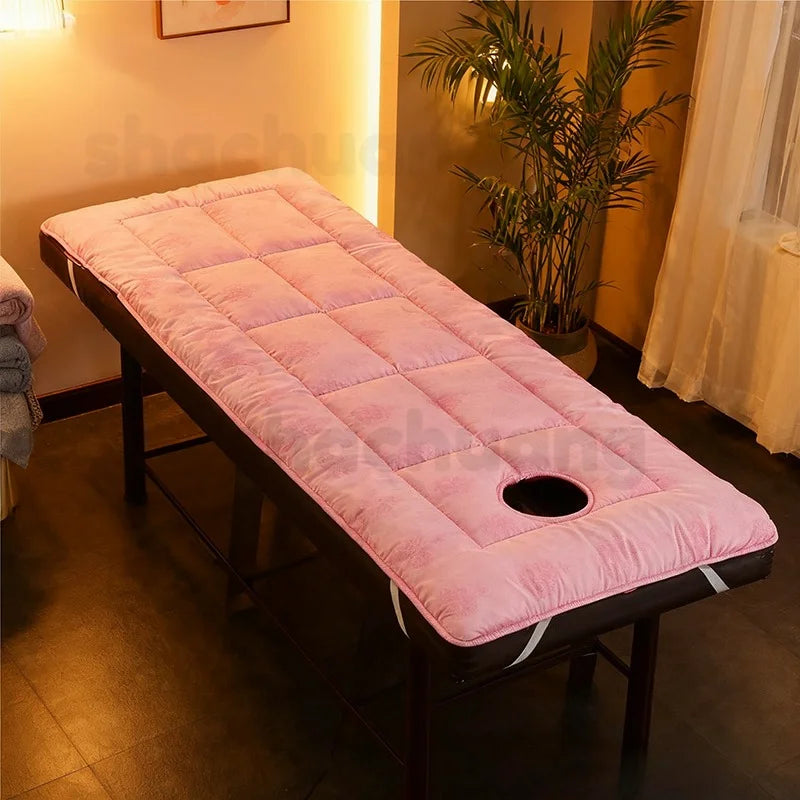 Professional SPA Massage Table Pad – Foldable Facial Bed Cushion with Elastic Bands