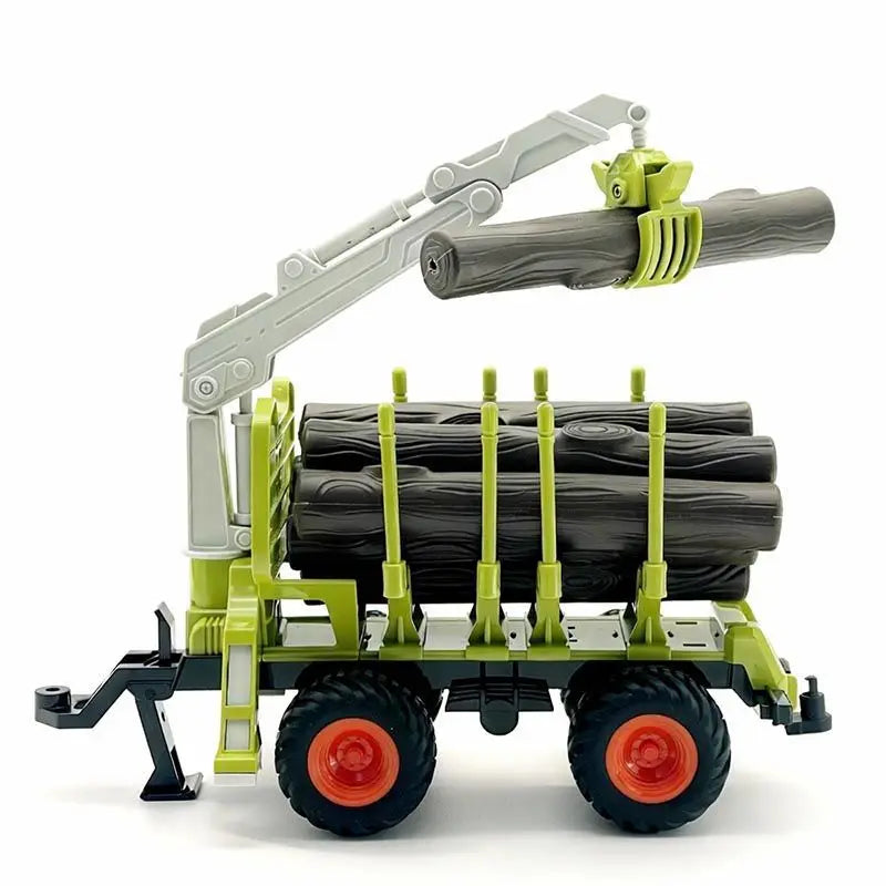 Large Scale Farm Tractor Toy Playset with Trailer & Accessories – DIY Farmer Transport Set