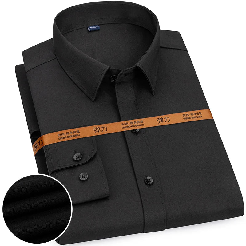 Men's Slim Fit Long Sleeve Business Shirt — Tailored Formal Dress Shirt