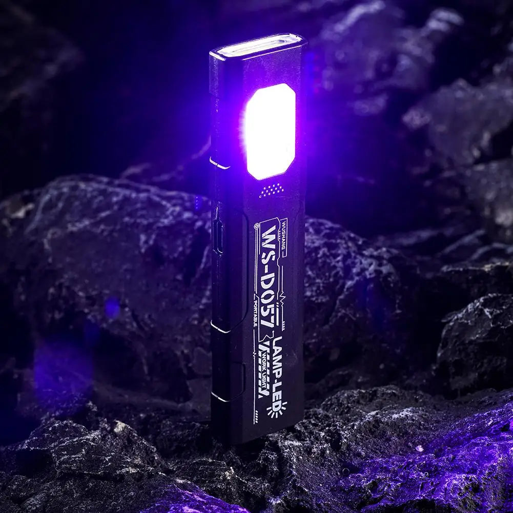 EDC Multi-Mode USB-C Rechargeable Flashlight – IPX4 Waterproof Pocket Torch with Red & Blue Strobe