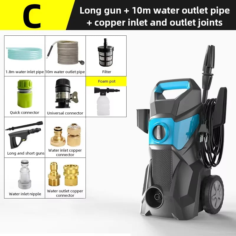 Portable Handheld Electric High-Pressure Car Washer – Car, Garden, Terrace & Outdoor