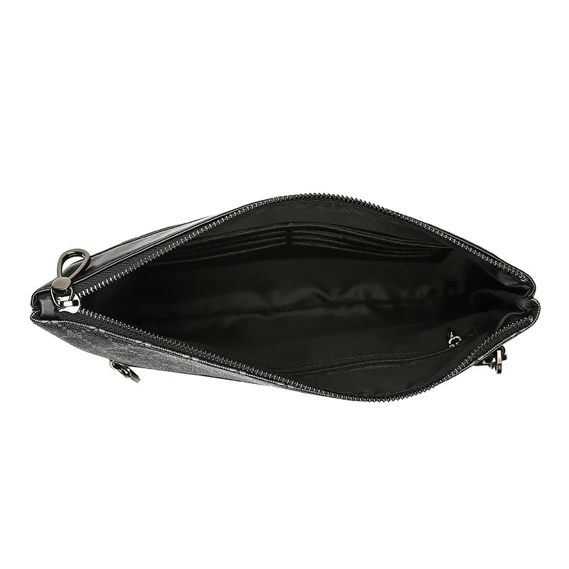 Luxury Design Business Men Day Clutch Bag Durable Soft PU Leather Money Pouch Bag Fashion Male Cardholder Case Phone Handbags