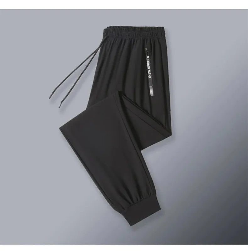Men's Ice Silk Wide Leg Casual Pants — Lightweight Breathable Trousers