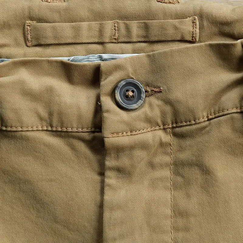 Men's Multi-Pocket Cargo Work Pants – Loose Fit Cotton Utility Trousers