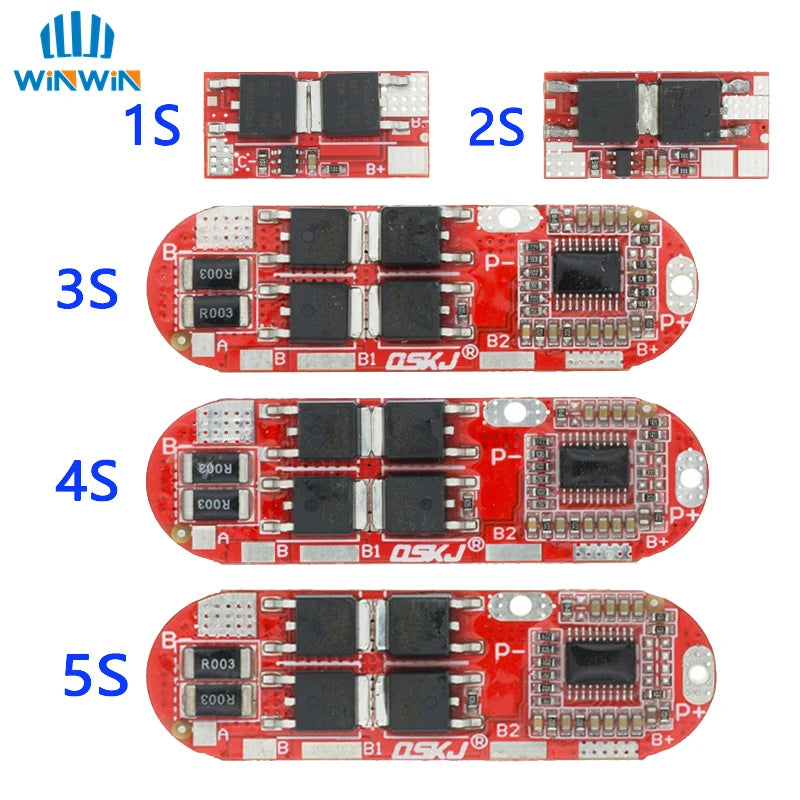 BMS Lithium Battery Protection Circuit Board – 1S–5S 18650 LiPo Li-ion PCB Module for 10A–25A Applications