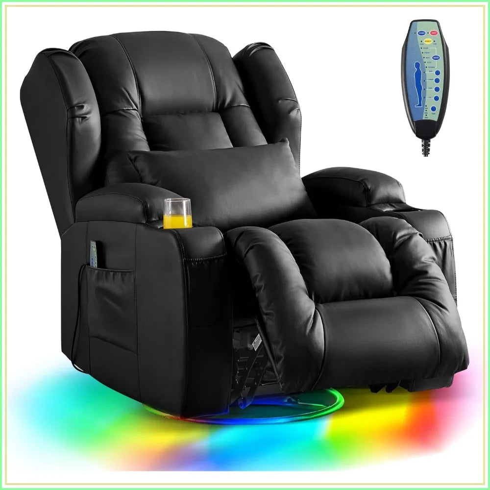 Dual-Motor Power Recliner with Heat & Massage