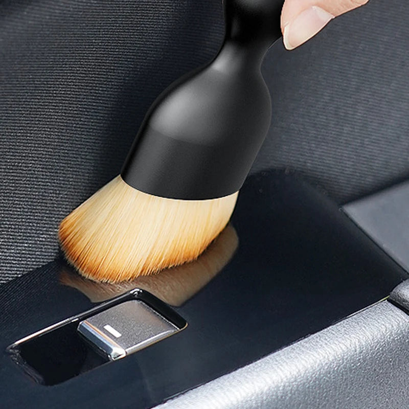 Car Air Vent Cleaning Brush with Casing — Soft Bristle Crevice Dusting Tool for Car Interior Detailing