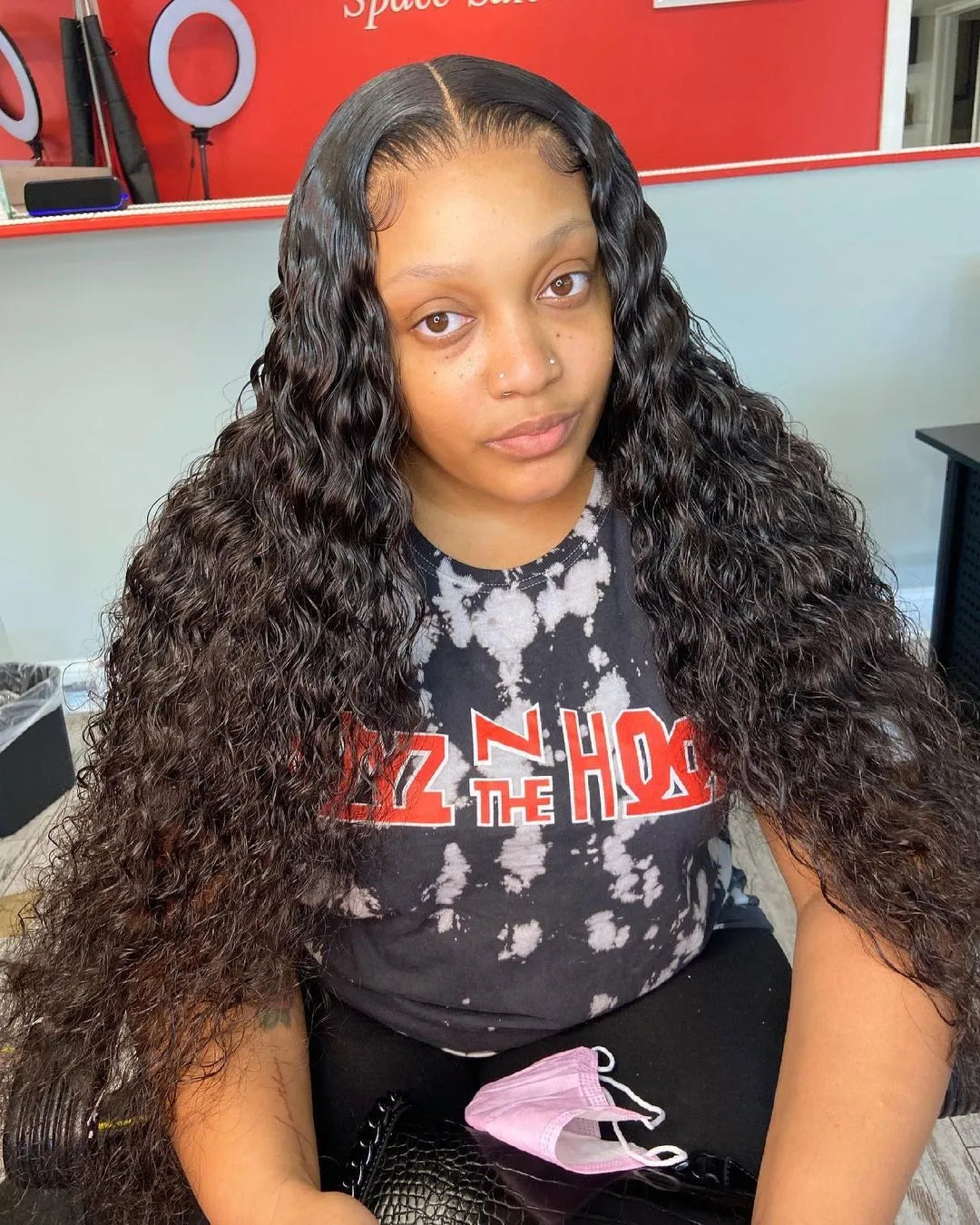 40–50 Inch Water Wave Curly Lace Front Wig | 300% Density 13x4 13x6 7x5 HD Glueless Brazilian Human Hair for Women