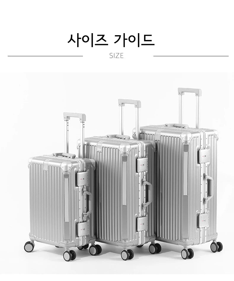 Sushimu PC-ABS Suitcase – Aluminum Frame & TSA Lock