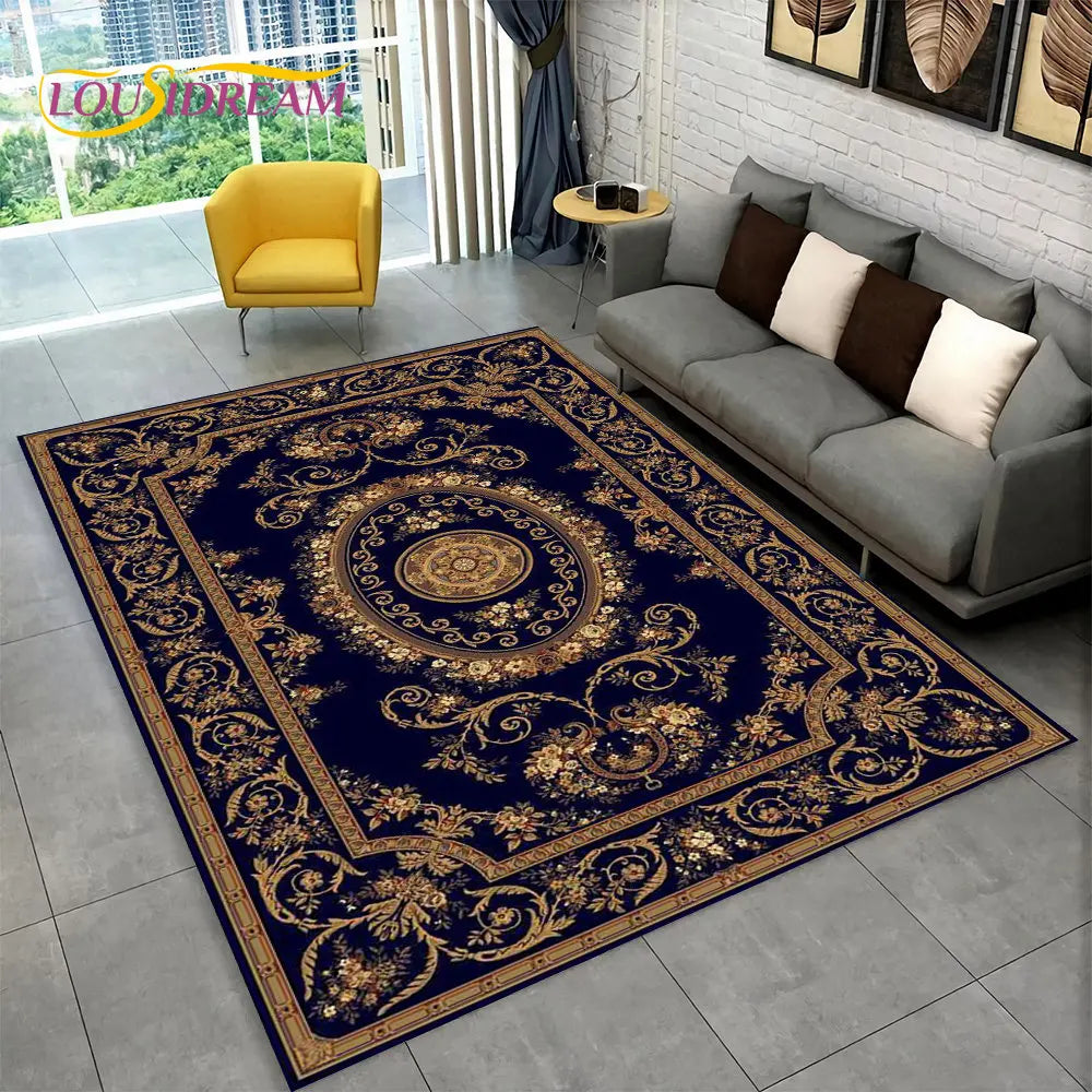 Turkey Persian Bohemian Area Rug Large,Carpet Rug for Living Room Bedroom Sofa Doormat Decoration,Kid Play Non-slip Floor Mat