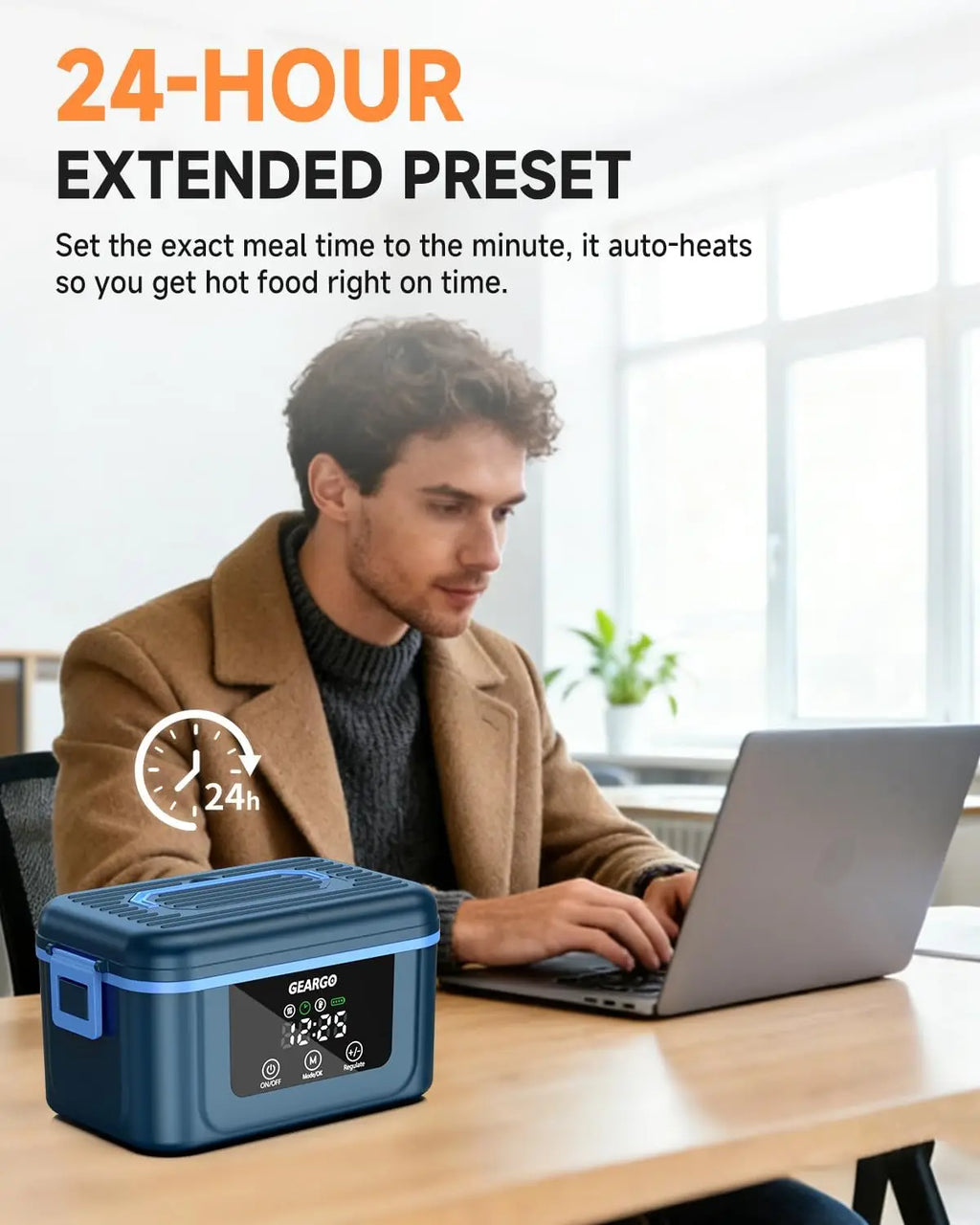 1.4L Cordless Electric Lunch Box – Rechargeable Food Warmer