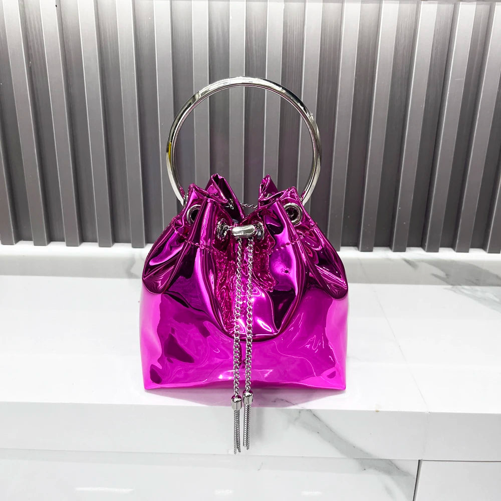 Luxury Evening Clutch Bucket Bag – Designer Shoulder Purse for Banquet & Party