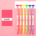 6-Color Dual-Ended Study Highlighters