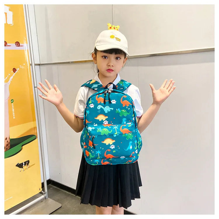Dinosaur Print Backpack – Kids Kindergarten School Bag