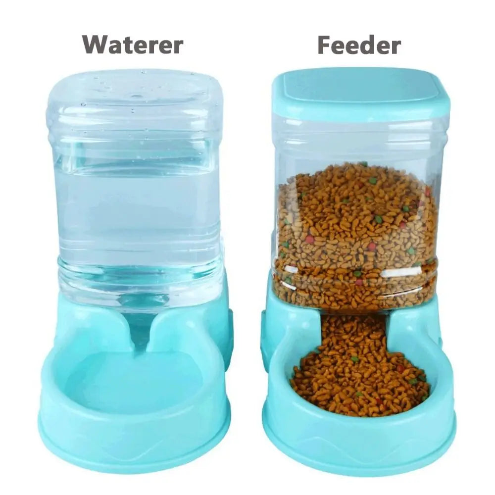 3.8L Automatic Pet Water Fountain & Food Dispenser
