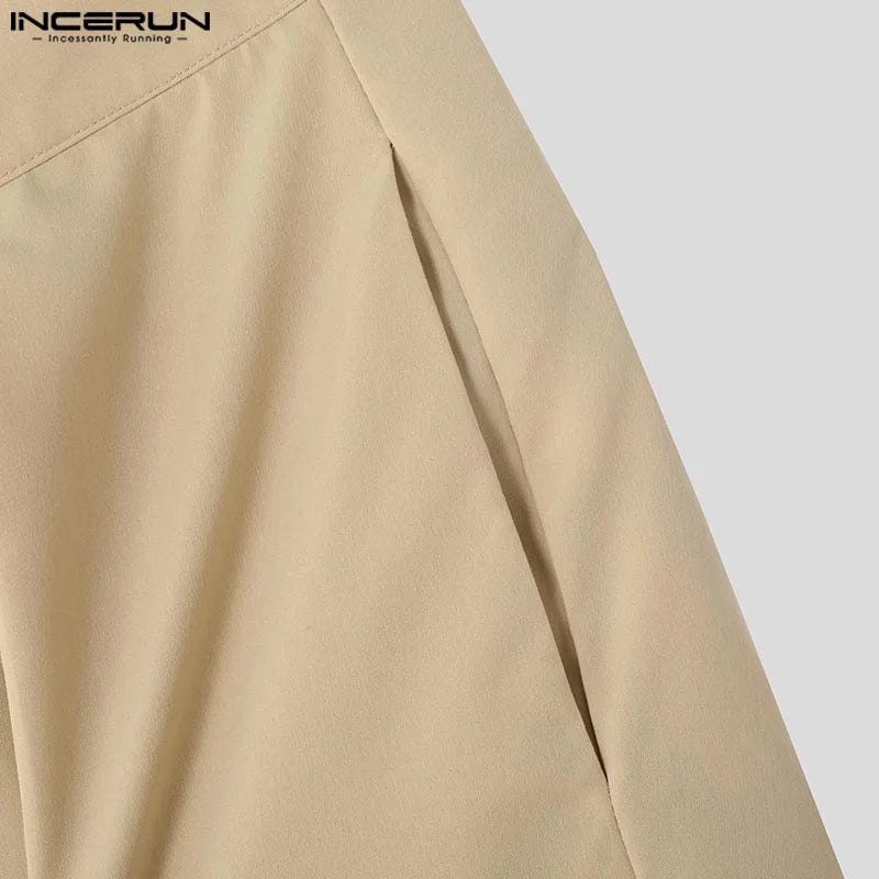 Men's Cropped Waistband Wide Leg Pants & Top Solid 2-Piece Set S–5XL – Handsome Casual Suit