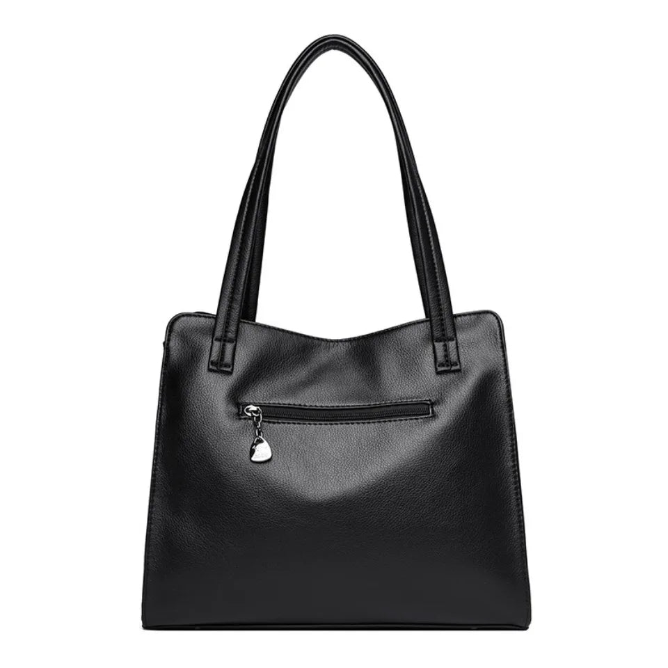 Luxury Soft PU Leather Tote Bag – Large Capacity Sequin Crossbody Shoulder Bag for Women